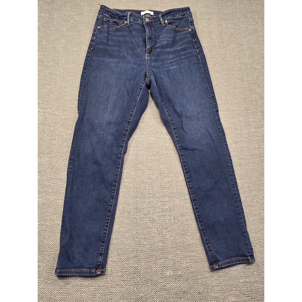 Loft‎ Curvy Skinny Jeans Womens 30/10 Dark Indigo High Rise Stretch Denim Pants